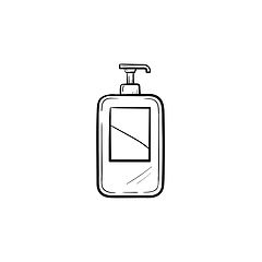 Image showing Shampoo hand drawn sketch icon.