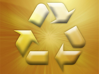 Image showing Recycling eco symbol