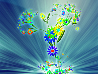 Image showing Floral nature themed design illustration