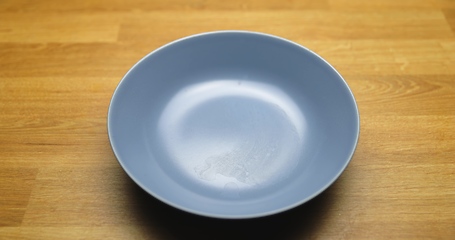 Image showing Empty bowl on the table closeup photo