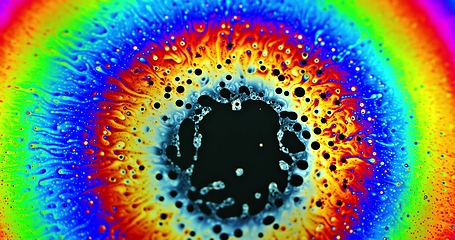 Image showing Abstract multicolored surface closeup photo