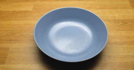 Image showing Empty bowl on the table closeup photo