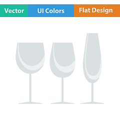 Image showing Flat design icon of glasses set