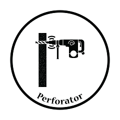 Image showing Icon of perforator drilling wall