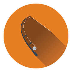 Image showing Icon of curved fishing tackle