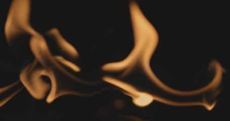 Image showing Fire dancing against dark background