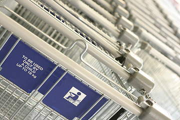 Image showing Shopping Trolleys