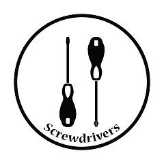 Image showing Icon of screwdriver