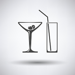 Image showing Coctail glasses icon