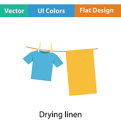 Image showing Drying linen icon