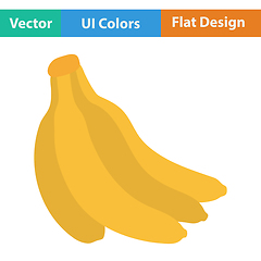 Image showing Flat design icon of Banana