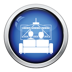 Image showing Cinema sofa icon