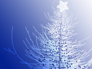 Image showing Sparkly christmas tree illustration