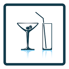 Image showing Coctail glasses icon