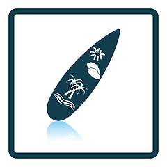 Image showing Surfboard icon