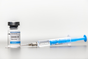 Image showing Vaccine for virus in small bottles