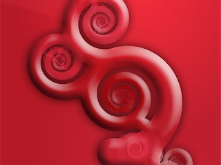 Image showing Abstract swirly floral grunge illustration