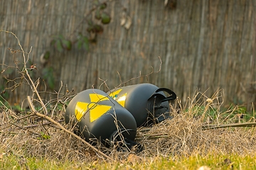 Image showing Radioactive waste thrown out as garbage