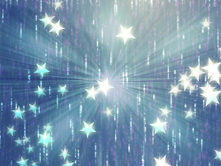 Image showing Flying stars illustration