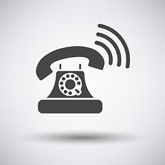 Image showing Old telephone icon 