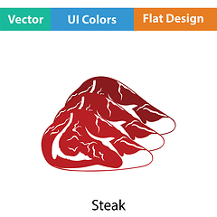 Image showing Raw meat steak icon