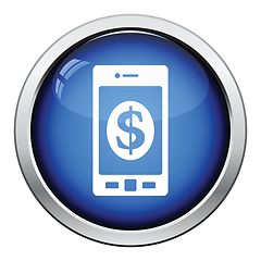 Image showing Smartphone with dollar sign icon