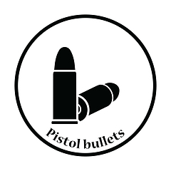 Image showing Pistol bullets icon