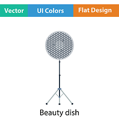 Image showing Icon of beauty dish flash