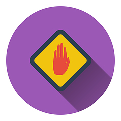 Image showing Icon of Warning hand