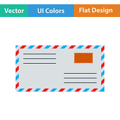 Image showing Flat design icon of Letter