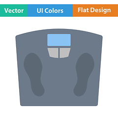 Image showing Flat design icon Floor scales