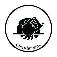 Image showing Icon of circular saw