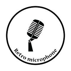 Image showing Old microphone icon