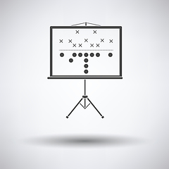 Image showing American football game plan stand icon