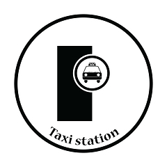 Image showing Taxi station icon