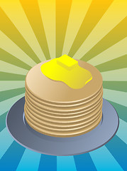 Image showing Stack of pancakes