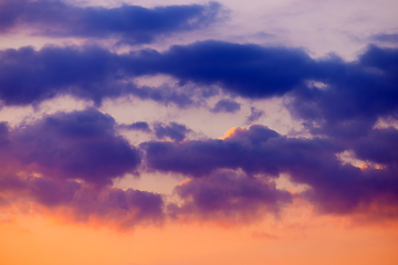 Image showing Dramatic sky with clouds closeup