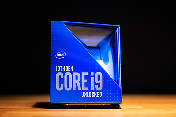 Image showing BUDAPEST, HUNGARY - CIRCA 2021: 10th Generation Intel Core i9 CPU featuring 10 Cores 20 threads