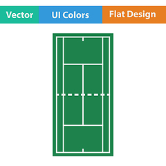 Image showing Tennis field mark icon