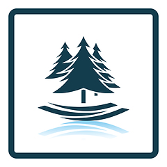Image showing Fir forest  icon
