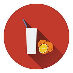 Image showing Icon of Orange juice glass