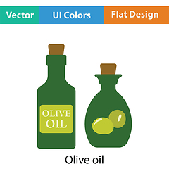 Image showing Bottle of olive oil icon