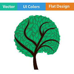 Image showing Ecological tree with leaves icon