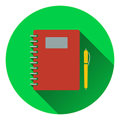 Image showing Flat design icon of Exercise book in ui colors