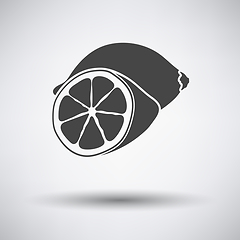 Image showing Lemon icon on gray background