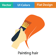 Image showing Painting hair icon