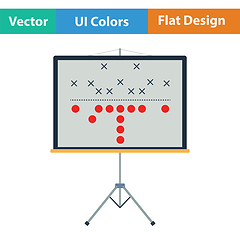 Image showing American football game plan stand icon