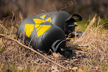 Image showing Radioactive waste thrown out as garbage