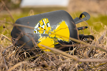 Image showing Radioactive waste thrown out as garbage