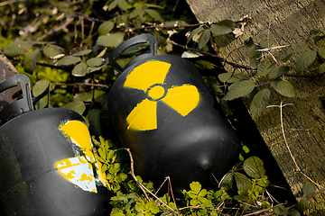 Image showing Radioactive waste thrown out as garbage